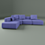 Modular Alphabet Sofa: Versatile Comfort 3D model small image 1
