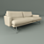 Lissoni Sofa: Sleek Steel Base & Stylish Upholstery 3D model small image 1