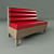 Sandalyeci Modern Wooden Settee 3D model small image 1