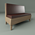 Modern Leather Kalina Settee 3D model small image 1