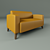 Modern Turkish Leather Upholstered Chair 3D model small image 1