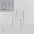 Elegant Penelope Strip Chair 3D model small image 1