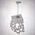 White Metal Pendant Lamp with Pyrex Glass - LineaLight Fracta 7019 3D model small image 1