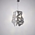 White Metal Pendant Lamp with Pyrex Glass - LineaLight Fracta 7019 3D model small image 2