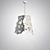 White Metal Pendant Lamp with Pyrex Glass - LineaLight Fracta 7019 3D model small image 3