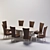 Modern Dining Set Redeco 3D model small image 1