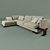 Plush Comfort Sofa: Feather-Filled, Natural Wood Frame, LED Option 3D model small image 1