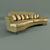 Luxury Velvet Accent Chair 3D model small image 1