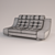 Luxury Cleopatra Sofa: Stylish and Timeless 3D model small image 2