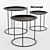 Sleek Black Occa-U001 Coffee Table Set 3D model small image 1