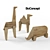 Wooden Animal Statuettes by Boconcept KES 2900 3D model small image 1
