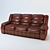 Texas Leather Sofa - MASQ 3D model small image 1