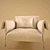 Cozy Velvet Armchair 3D model small image 1