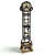 Vintage Hourglass Grandfather Clock 3D model small image 1