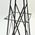  Elegant Metal Coat Hanger 3D model small image 2
