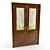 Elegant Stained Glass Door 3D model small image 1