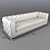 Modern White Bumpy Sofa 3D model small image 1