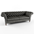 Elegant Chesterfield Sofa 3D model small image 1