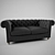 Classic Chesterfield Sofa 3D model small image 1