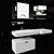 Agape Desk ADES16: Stylish Washbasin Set 3D model small image 1