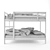 Ikea Mydal Double Bed: Detailed Model with Custom Textures 3D model small image 3