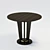 Elegant Round Dining Table - Hand Planed Mahogany & Nickel 3D model small image 1