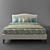 Colette King Bed - Handcrafted Linen Upholstered Bed Made in USA 3D model small image 2