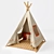 Kids Hideaway Play Tent with Blanket and Pillows 3D model small image 1