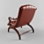 Spanish Armchair Genoveva 3D model small image 3