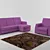 Kerra: Stylish Upholstered Furniture 3D model small image 1