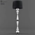 Black and White Floor Lamp 3D model small image 1