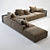 Title: FLEXFORM Groundpiece Sofa 3D model small image 1