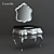 Antique Silver Console Sink 3D model small image 1