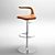 Modern Geometric Bar Stool 3D model small image 1