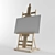 Wooden Canvas Painting Stand 3D model small image 1