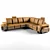 Italian Leather Corner Sofa: Prime Time 3D model small image 1