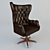 Elegant Leather Office Chair 3D model small image 1