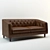 Elegant Leather Sofa: Loise 3D model small image 1