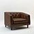 Luxury Leather Armchair: Armchair Loise 3D model small image 1