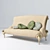 Elegant Art Deco Sofa BITOSSI 3D model small image 1