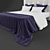 Luxury Linen Bedding Set 3D model small image 2