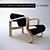 Mvsevm Armchair: Alvar Aalto Design 3D model small image 1