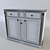 Modern 2-Door Dresser 3D model small image 2
