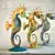 Ocean's Elegance - Seashell Seahorse 3D model small image 1
