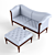 Modular Chaise with Ottoman 3D model small image 1