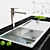 Franke Planar Sink & Faucet Set 3D model small image 1