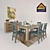 Ashley Mestler Dining Set 3D model small image 1