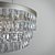 Elegant Clear Crystal Chandelier 3D model small image 2