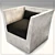 Title: Meridiani Quinn: Italian Small Armchair 3D model small image 3