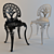 Elegant Bistro Chair 3D model small image 1